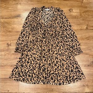 AWARE by Vero Moda Cheetah Print Dress Women's, sz. L